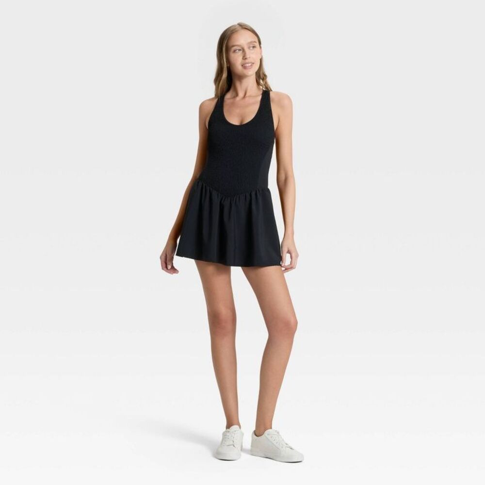 Women's Smocked Active Dress - JoyLab Black S